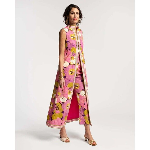 Frances Valentine Susie Jumpsuit Coat Jacket Set Floral Print Occasion XL 282190 - Picture 1 of 14